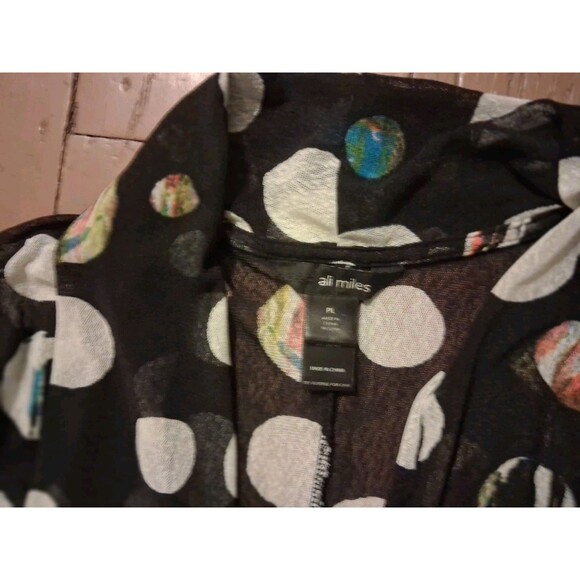 Ali Miles Petite Large Cardigan Polka Dot Abstract - Picture 6 of 8